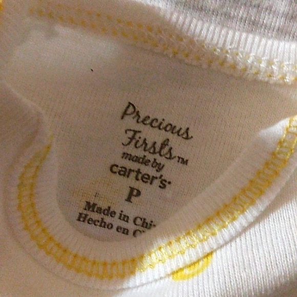 Brand New★Precious Firsts by Carter's★Preemie Girl/Boy 2 Pack Bodysuits★ - Picture 7 of 7